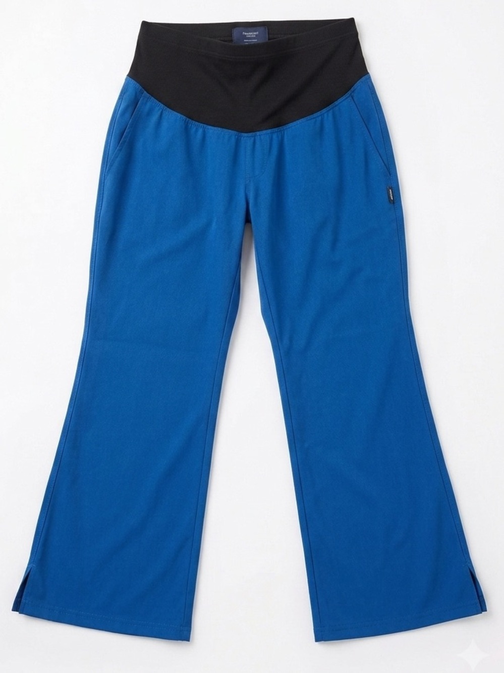 Cherokee Workwear Maternity Scrub Pants Blue Black Over Belly Medium